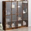 VidaXL Bookcase with Doors, Book Cabinet with Handles, Furniture with Interior Living Room Compartments, Modern, 3206521