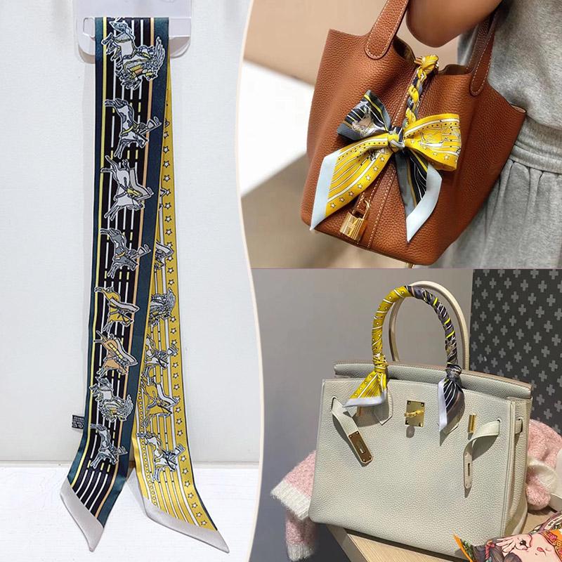 2024 Trendy Silk-Style Scarf Handle Wrap for Bags