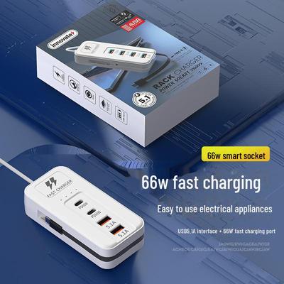 Cargador USB Multipropósito: Carga Rápida Doble PD Regleta Multipuerto