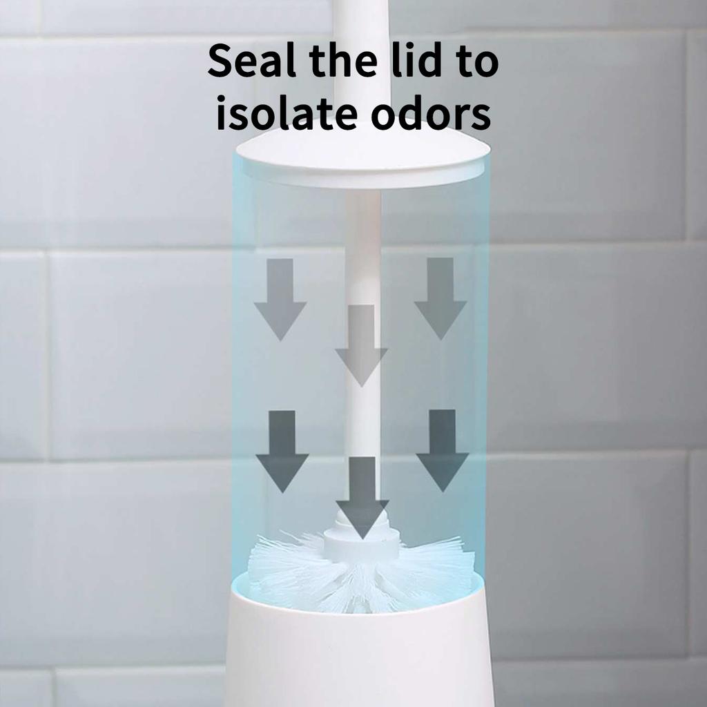  Plastic Toilet Brush With Standing Base Long Handle Toilet Cleaning Brush For WC Bathroom Accessories Cleaning Tools