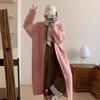 Knitted cardigan sweater jacket autumn and winter new lazy wind with medium and long knee loose coat jacket