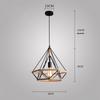 Retro Industrial Hemp Rope Diamond Light for Restaurant, Cafe, Bar, and Loft