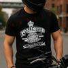 Vintage Κλασική Μοτοσυκλέτα Royal Enfield Πιστόλι Premium Biker Moto Μπλουζάκι Βαμβακερό Καλοκαιρινό Ανδρικό Λαιμόκοψη Ο