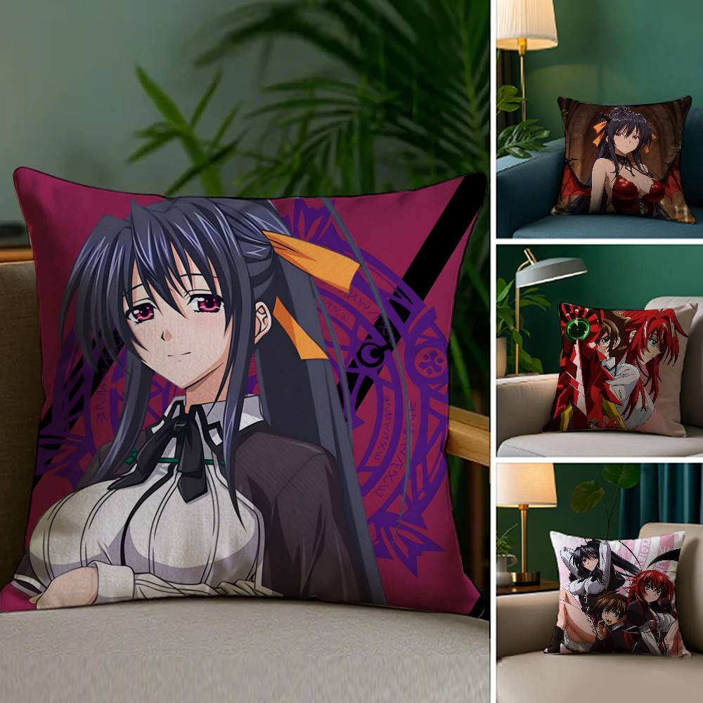H-High School DxD Pillow Case Plush Fabric Soft Double Sided Print Sofa Cushion Cover Throw Pillow Covers