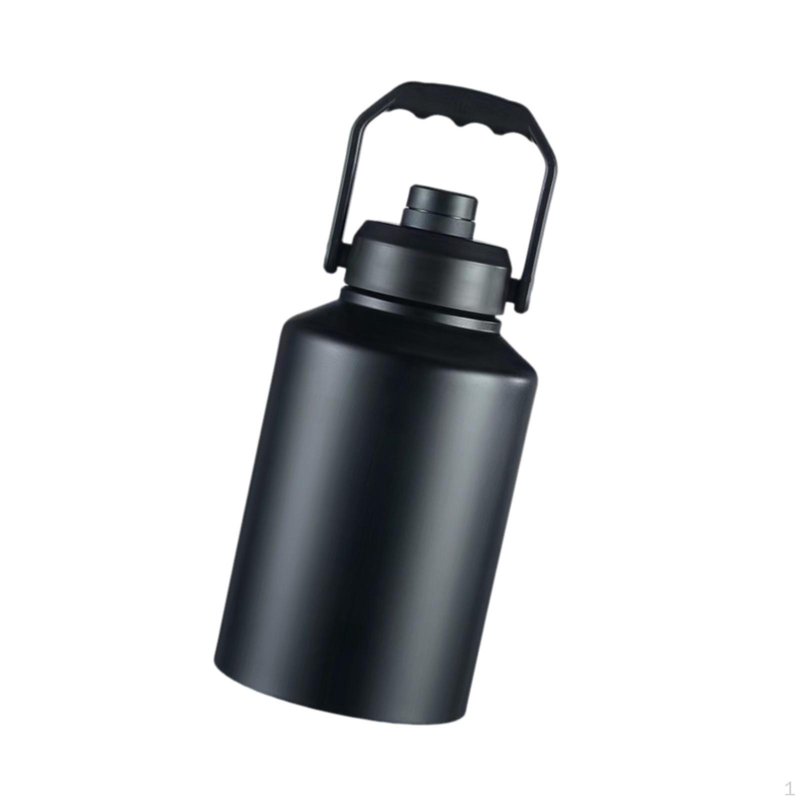 

Изолированная бутылка для воды, портативный герметичный спортивный кувшин для бега, кемпинга Black 2L