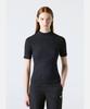 DESCENTE Women'S Ribbed Mock Neck Sleeve T-Shirt Black Sr122Pts11