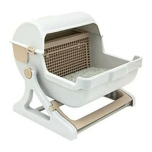 

Pet Semi-Automatic Quick Cleaning Cat Litter Box Luxury Cat Toiletraining Kit Sandbox Bedding Bedpans Pet Mascotas Kitten