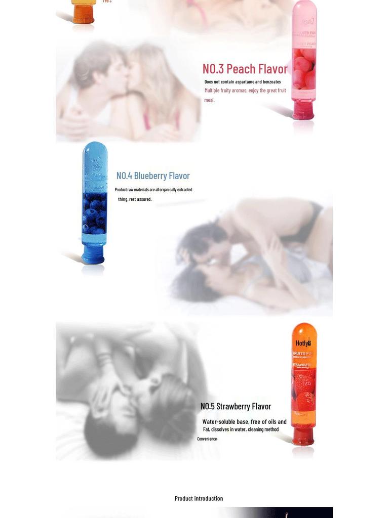 Hot Love Fruit Flavored Water-Based Lubricant Gel for Adult Intimacy