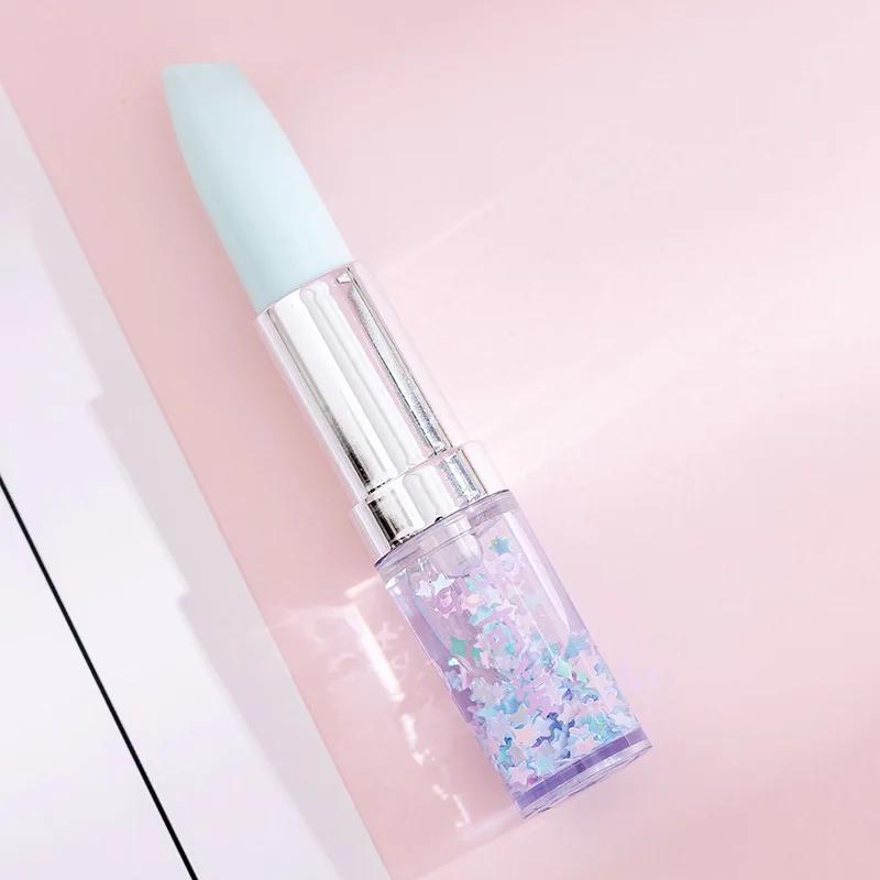 

Креативная гелевая ручка в форме помады с блестками Quicksand 0,5 мм, фирменные школьные канцелярские принадлежности для письма, японские канцелярские принадлежности синий