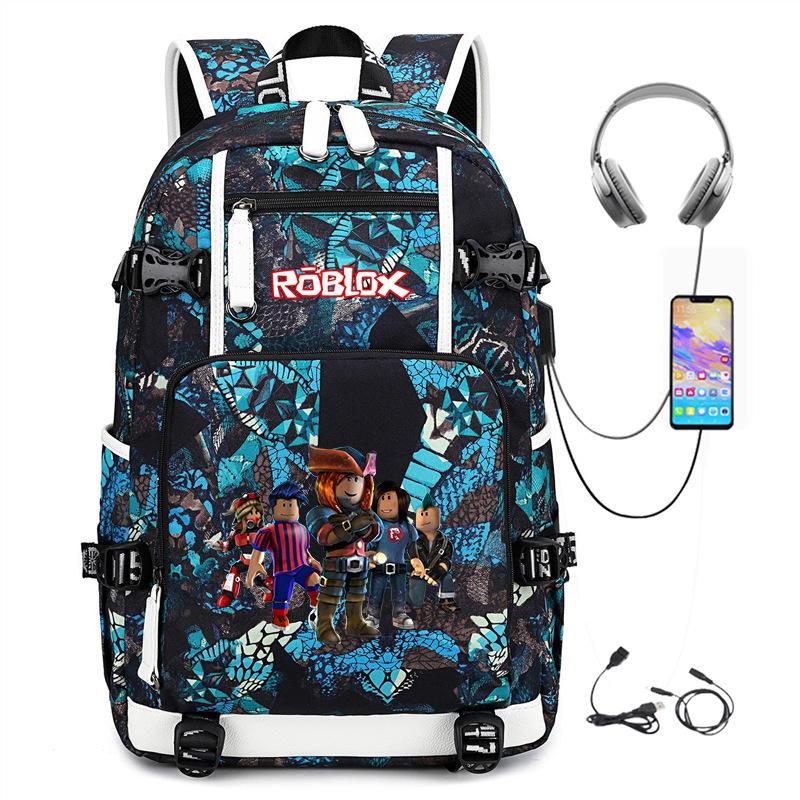 Cartoon Game Merchandise With Usb Hiking Bag College Students Outdoor Travel Large Capacity Backpack Bag