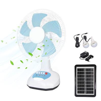 12-calowy wentylator oscylacyjny zasilany energią słoneczną, 3 W, wentylator stołowy zasilany energią słoneczną, wbudowana bateria o dużej pojemności 4500 mAh