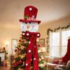 Snowman Head Christmas Tree Topper with Hat Scarf Holiday Decor for Nursery Door Indoor Winter Party Home Christmas Decoration