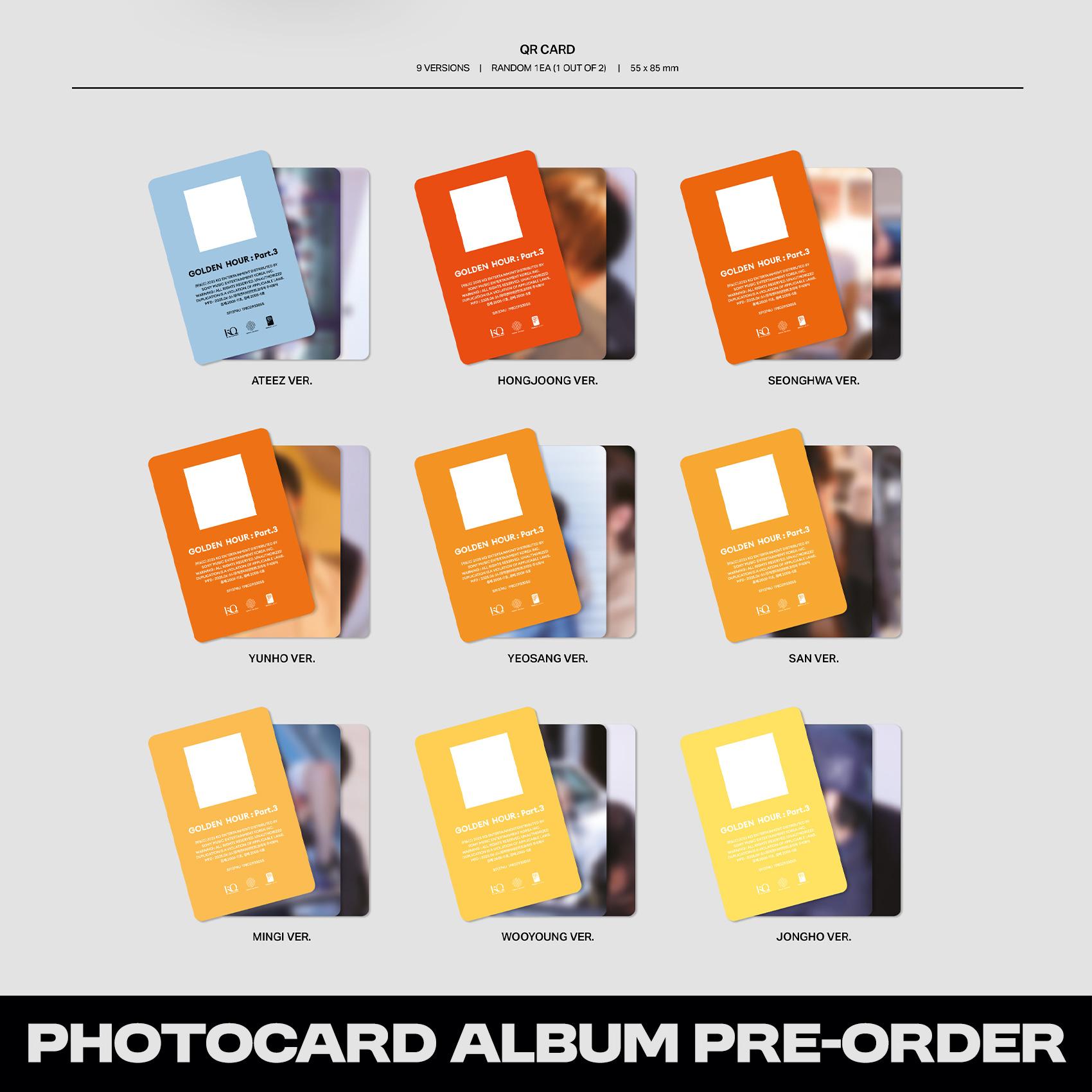 

[В наявності] ATEEZ 12-й мініальбом Golden Hour Part.3 версія POCAALBUM. (Запечатаний) Wooyoung ver