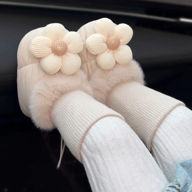 Soft Velvet Baby Shoes & Socks, Non-slip, 6-12 Months, Warm Winter Design for Girls
