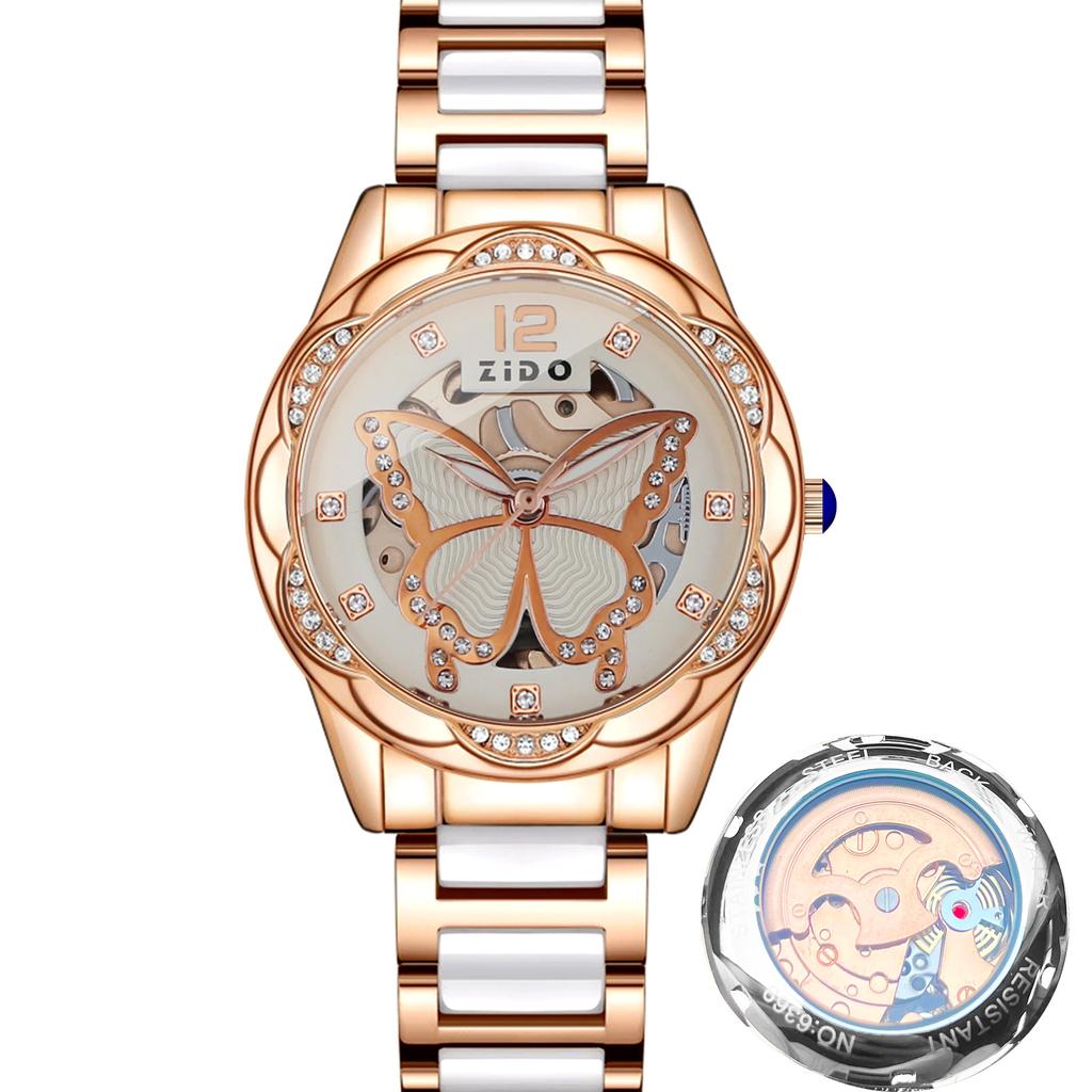 Watch Girls Automatic Non-Mechanical Watch Ceramic Butterfly Temperament Fashion Watch