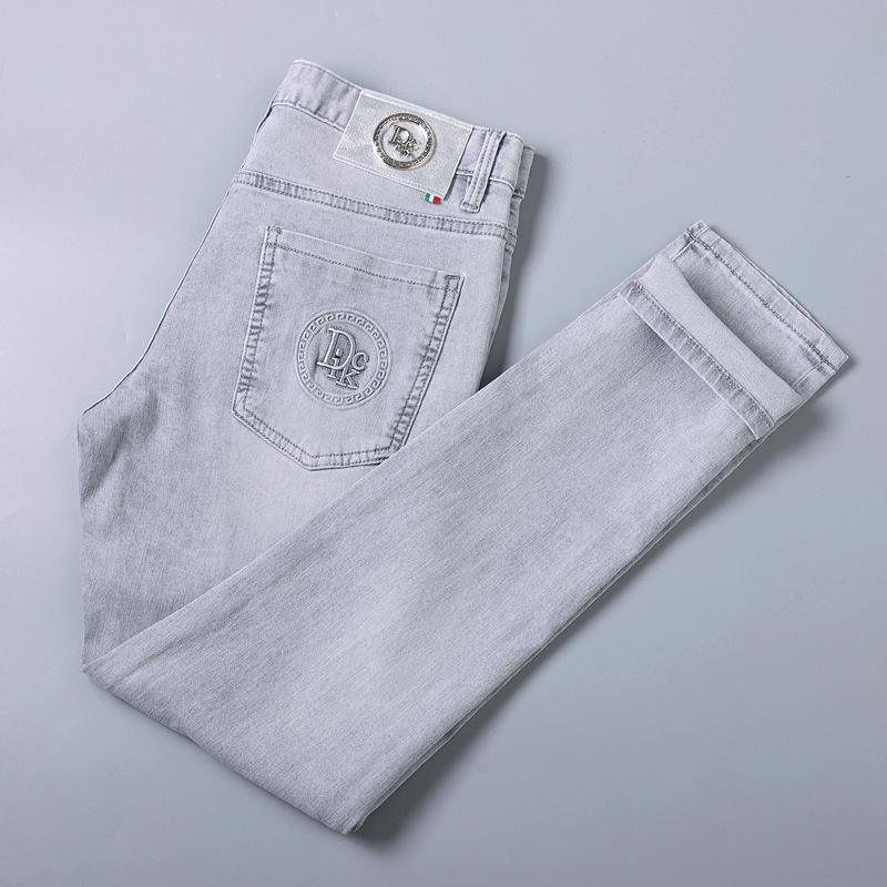 European Men's Slim Fit Retro Jeans - Summer Casual Straight Pants