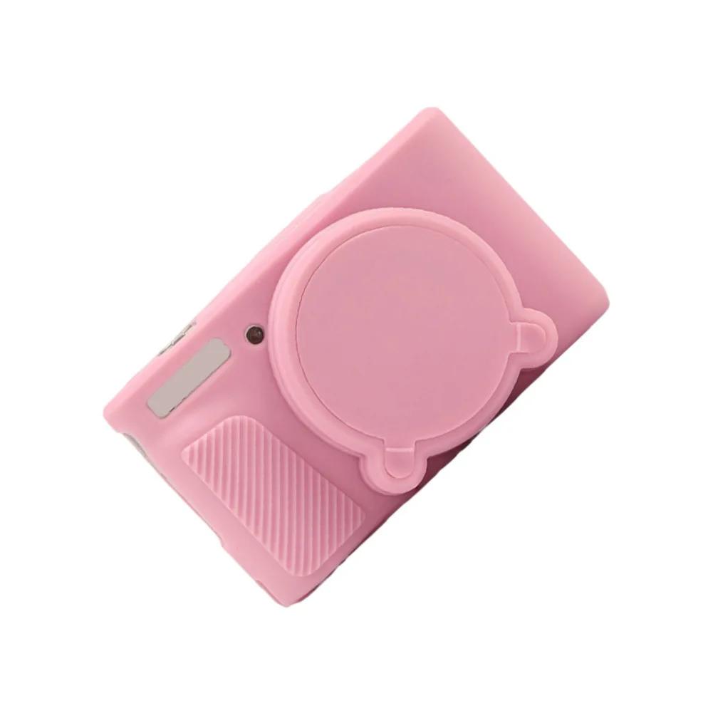 

Soft Silicone Protective Case For Canon SX740 SX730 Camera With Scratch Resistance And Easy Handling Slim Profile Green Pink рожевий