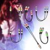 Heavy Duty Flexible 30cm Audio Adaptor 1 Female to 2 Male 3 Pin Patch Y Cable for Mixer Equelizer