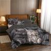 Cute Cat Duvet Cover Bedding Three-Piece Set 3D Animal Digital Printing Quilt Cover