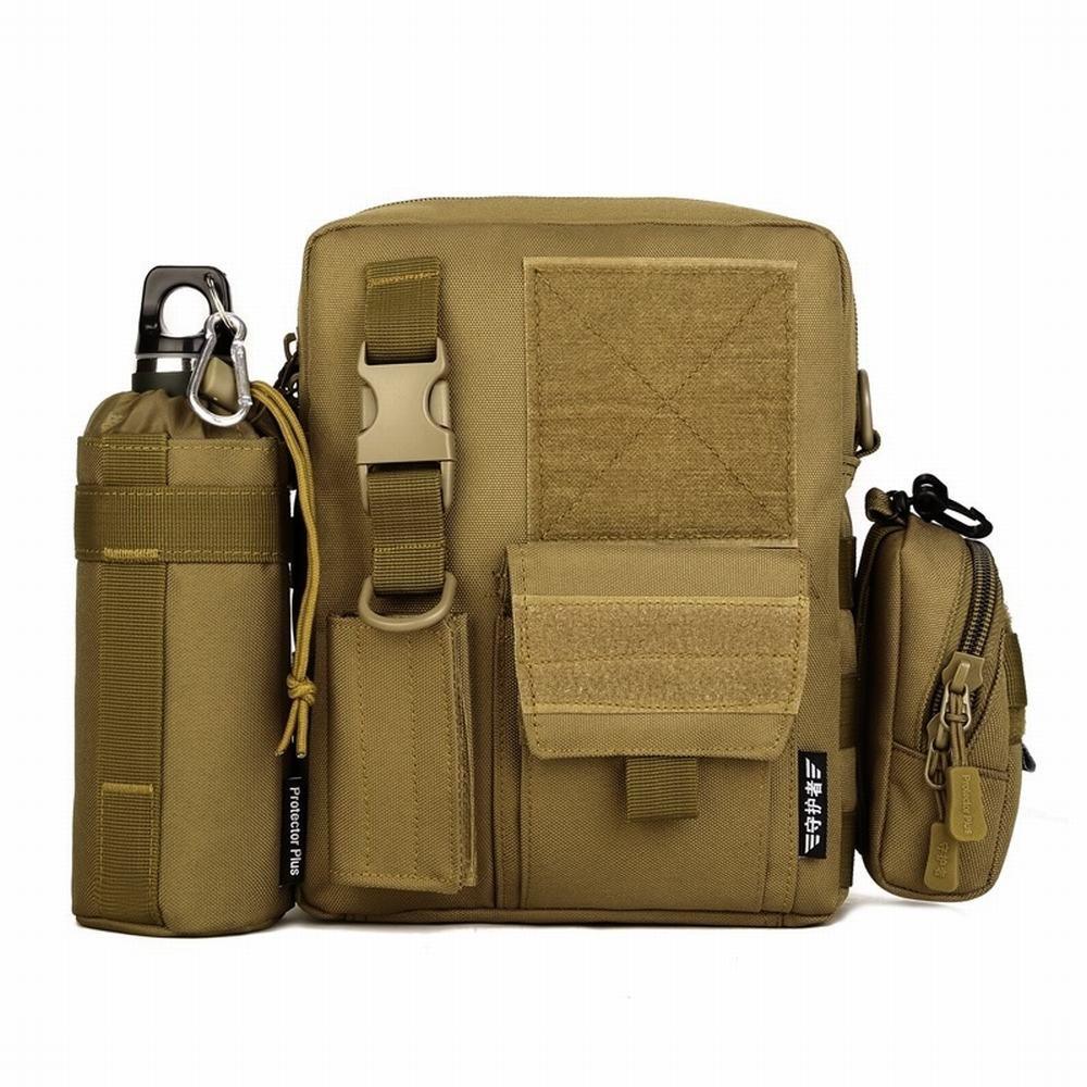 PHOENIX IKKI Vertical Key Case Outdoor Shoulder for Military 6 Colors Available Included, Camouflage, Water-Resistant, Bag, Tactical, Fans, Brown,