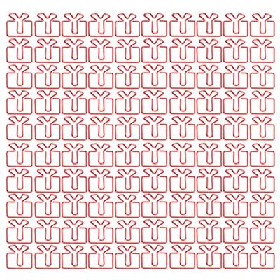 100 Pcs Shaped Paper Clips Metal Cute Style Light Portable Office Clips for Document File Classification