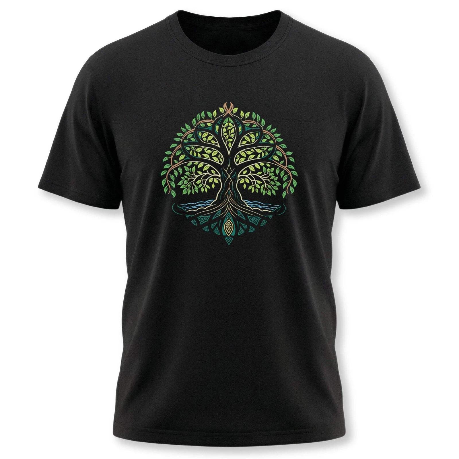 Celtic Tree of Life T-Shirt | Symbolic Design Graphic Print Unisex Tee Shirt XS