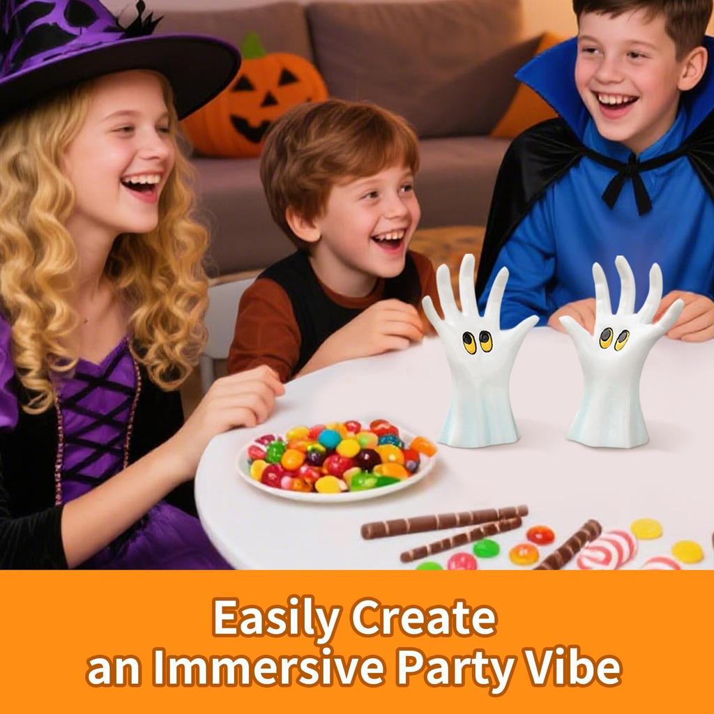 Ghost Figurine Desktop Decor Ghost Hand Cute Figurines 2 Pieces Spooky Halloween Decorations For Home Garden Porch Bedroom