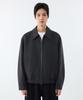 Wool Blend Minimal Blouson Jacket [Charcoal Grey]