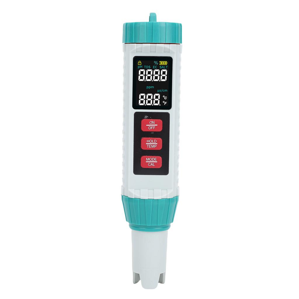 5 In 1 Portable Water Quality Tester   PH, EC, TDS, Salinity, Temperature Meter with Highly Sensitive Probe and