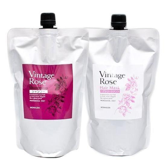 

Monarda Vintage Rose Shampoo 600ml & Hair Pack 600g Refill Set
