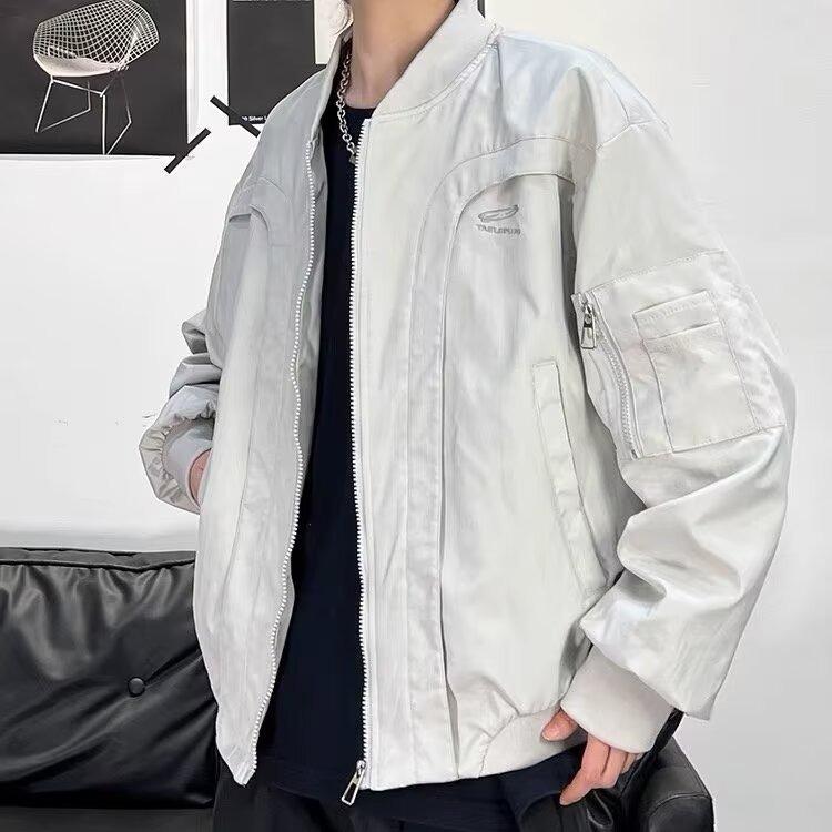 Men's Korean Style Bomber Jacket - Autumn/Winter American Street Fashion, Loose Casual Coat