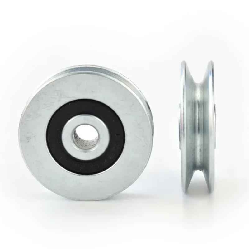 Metall-Riemenscheibe Zweifarbig Optional V-Nut Drahtnut Aufhängungsrad Führungsrad