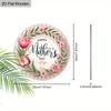 1pc“Happy Mother's Day” Sign Wood Decorative Signs and Plaques Home Decor -Carnation Wreath Pattern - Mother's Day, Birthday Gift- 7.87in/20cm