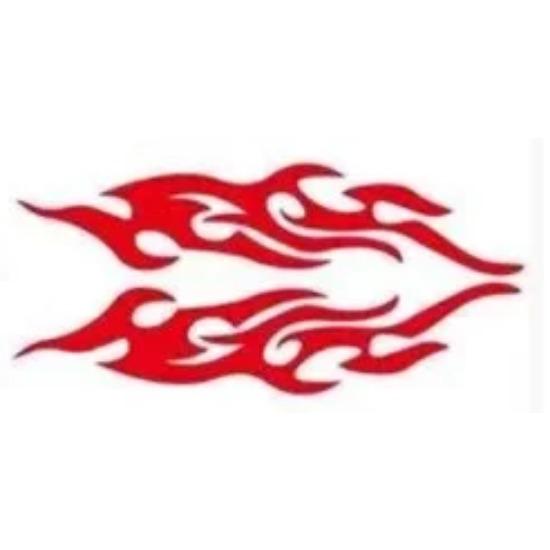 2Pcs Car Stickers Modified Flame Decals Scratches Motorcycle Bumper Hood Rearview Mirror Head Cover Sticker Car Styling Decor