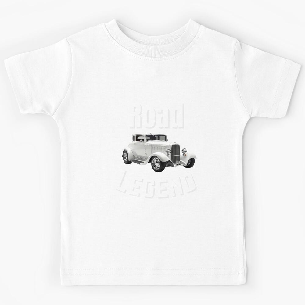 Road Legend – 1932 Ford Deuce Coupe Hot Rod Burnout Design Kids T-Shirt 160