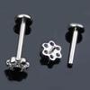 1pcs Labret Ring Lip Piercing Crystal Fashion Body Jewelry 316L Stainless Steel 16G Zircon Tragus Earring
