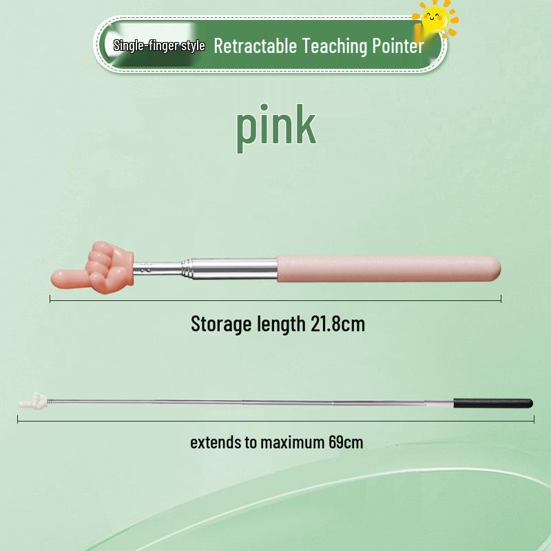 Telescopic Children's Pointer Pen: Stainless Steel Retractable Teaching Stick with Macaron Colors
