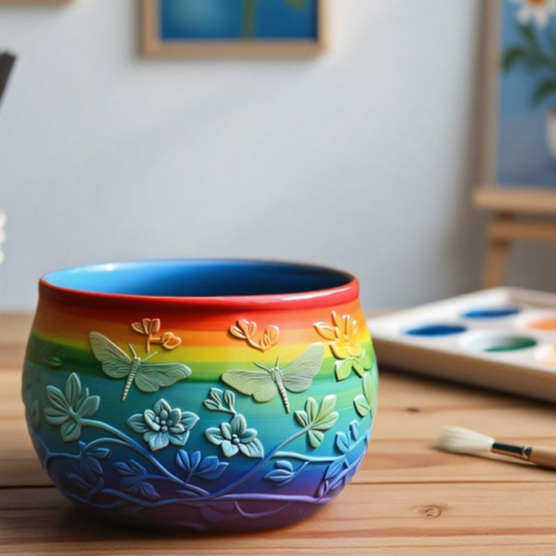 Creative Dragonflies Shape Silicone Handmade Mold for Resin Art Candle Making Decorative Plant Pots Craft Projects