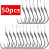 5 Packs of 50/10 Packs of 100 Hooks Fishs Tool Tied Good Strong Horse Line Double Hook Pair Hook Fishing Gear Accessories