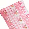 5 Yards/roll Pink Christmas Wire Edge Cuk Strap Gift Christmas Box Decoration Ribbon Packaging Can Be Tied In Butterfly Shape for Holiday Decoration