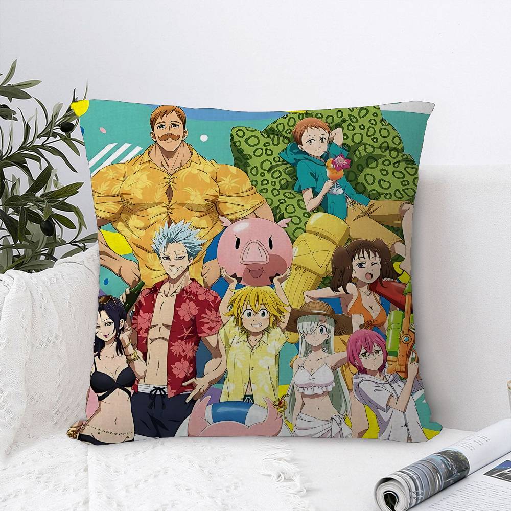Federa Cuscino Anime Hot The Seven Deadly Sins Per Camera da Letto e Salotto Copricuscino Decorativo per Divano