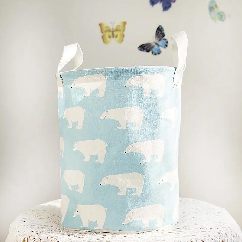 Cotton and Linen Cloth Art Laundry Basket Environmental Protection Picnic Basket Toy Classification Basket Home Storage Baskets