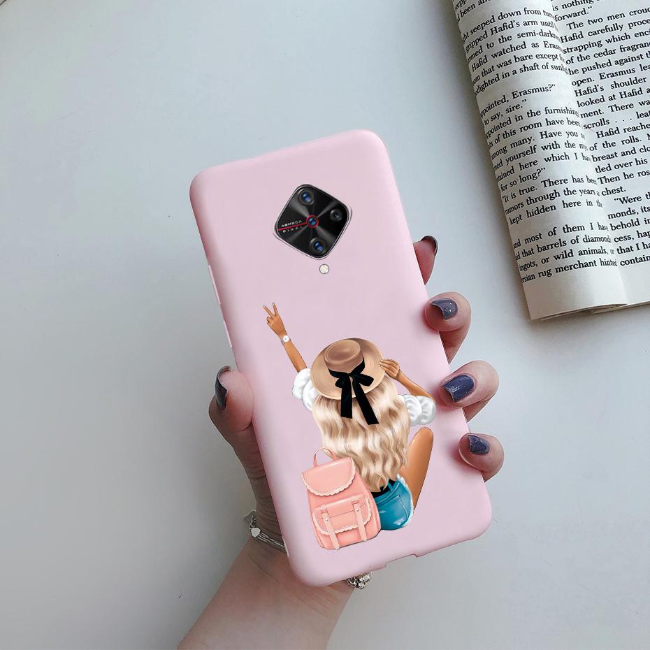

For Vivo S1 Pro Case 1920 For Vivo V17 Russia V1945A V 17 Pro 1909 Back Painted Silicone Shockproof Cover Soft Phone Bumper Case Vivo V17 Pro