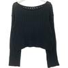 Deuxieme Classe 2011 Black Silk Linen Sheer Oversized Knit tops Not written blackUsed
