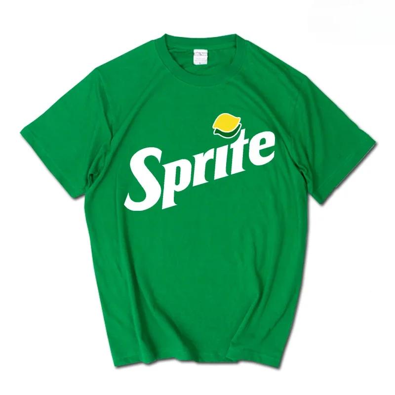 

Літні дорослі Нові INS Бренд PepsiCola Футболки Sprite CocaCola Чоловічі Жіночі 100% Бавовна Вільний М який Пара Мода Дихаючий L