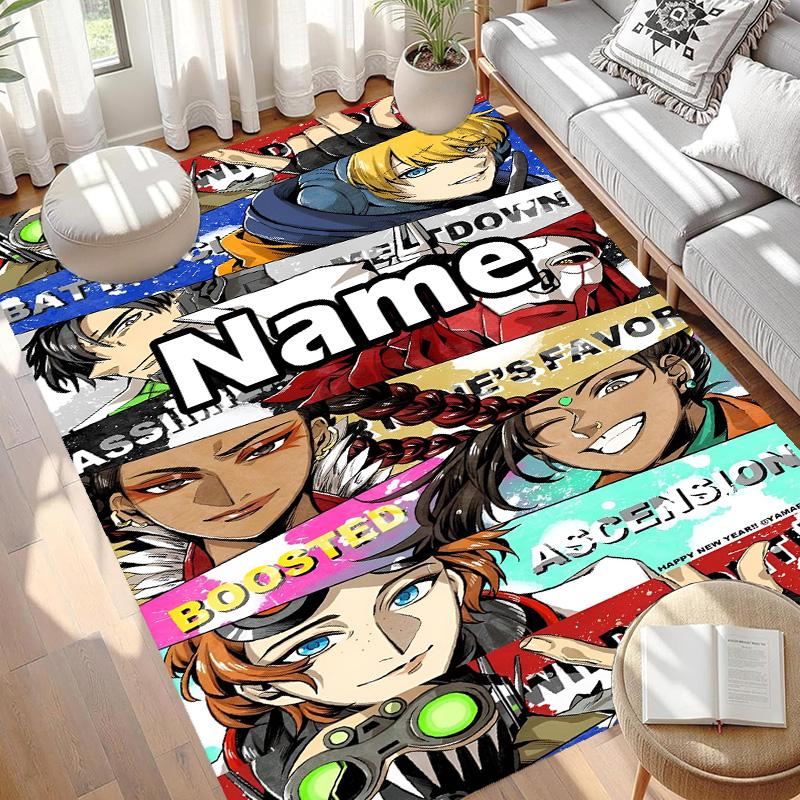 Custom Name Personalized Apex Legends Print Carpet, Versatile Home Decor Rug, for Playroom, Apartment, Balcony, Entryway, Hallway Gift
