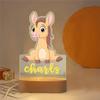 Personalized Animal Night Light - Custom Name Acrylic Lamp for Kids Bedroom Decor Baby Birthday Christmas Gift