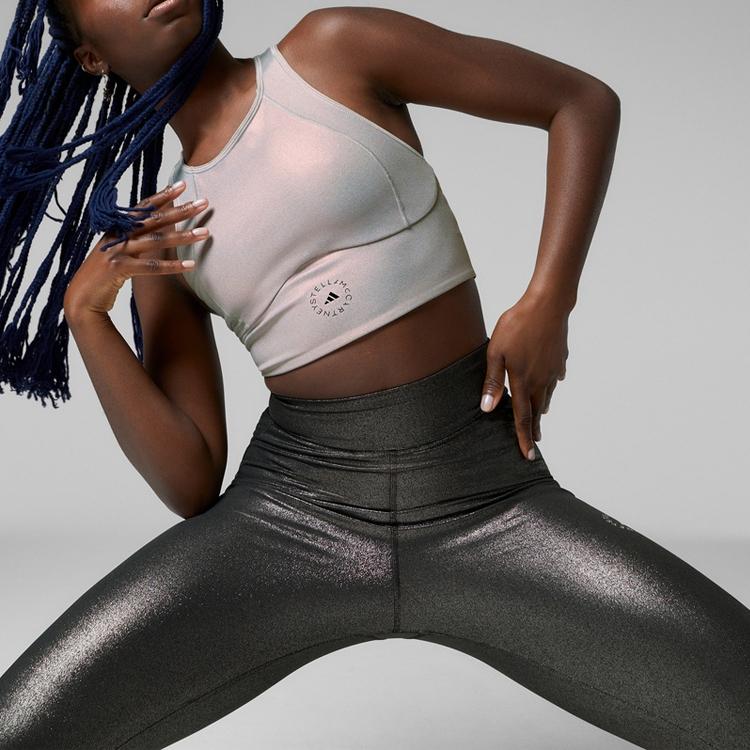 Adidas Tight Fitness Sports Long Pants Women Bottoms Black Silver GU1581