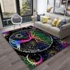 Rainbow Tree of Life Fantasy Rug Durable Floor Mat for Living Room Bedroom, Psychedelic Fantasy Home Decor Carpet