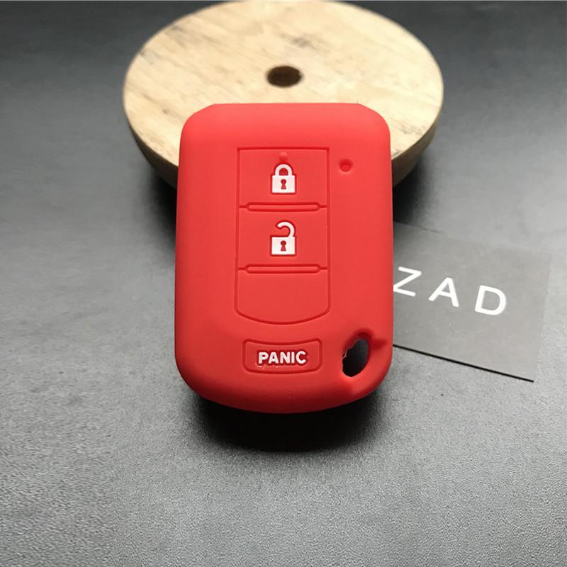 

ZAD 3button key silicone rubber car key case cover set for Mitsubishi Mirage asx lancer 10 outlander colt LANCER Grandis Pajero красный